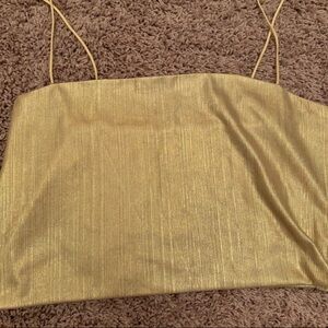 Gold crop top